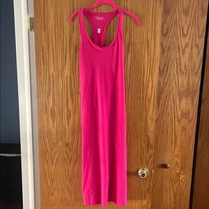 Victory Secret Sleep Gown. T-Back. Hot Pink. M/L. Cotton with side slits.